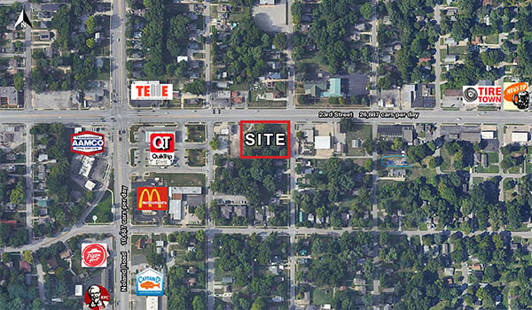 site location near QT and MCD